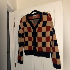 Madewell checkered cardigan